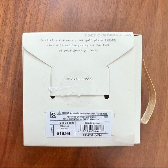 A New Day 14k Gold Plated Double Hoop Earrings - Picture 7 of 7